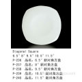 porcelain square plate,porcelain flat plate